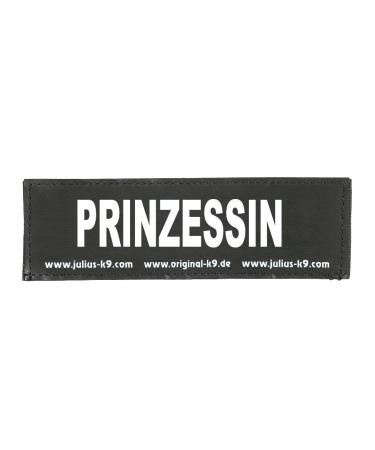 Julius-K9 162LR-K-30133 Velcro label PRINCESS small black PRINCESS small