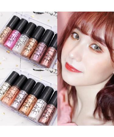 Go Ho 6 Colors Glitter Eyeshadow Makeup - Long-Wearing Liquid Glitter Eyeliner & Diamond Shine Eye Stick - Highly Pigmented Shimmer for Women - International Shipping Available - Buy Online on SooperMarket.com