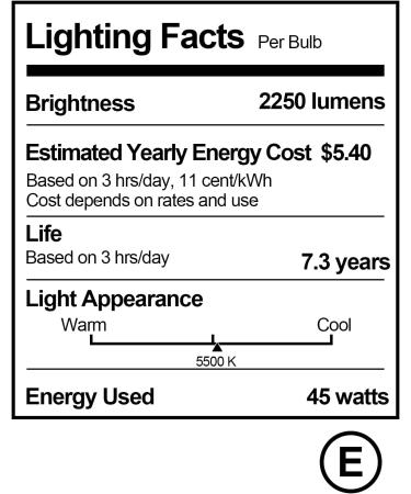 EMART Full Spectrum Light Bulb 2 x 45W 5500K CFL Daylight - Photography Studio Lighting (2 Pack) - Buy Online on SooperMarket.com