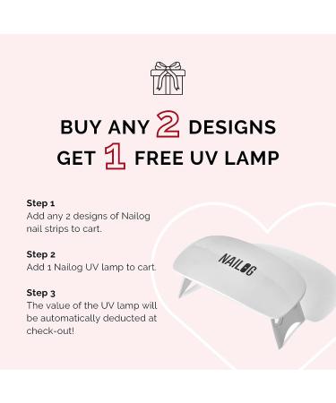 Nailog Semi Cured Gel Nail Strips - 34 Pcs Gel Nail Stickers | Buy 2 Get 1 UV Lamp | Long Lasting & Glossy Finish | Gradient Color Constellation - Buy Online on SooperMarket.com
