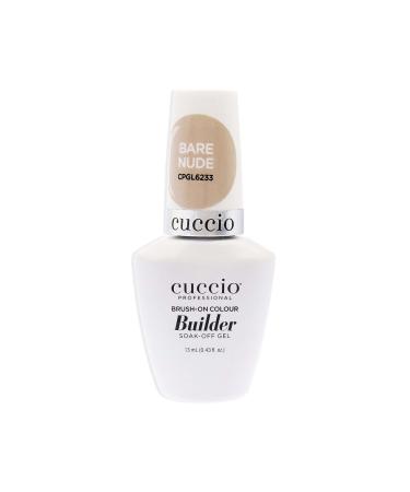 Cuccio Pro Brush-On Colour Builder Soak-Off Gel - Calcium Enriched - Easy Brush-On - Perfect Light Color - Reinforce  Build  Shape And Extend The Natural Nail - Bare Nude - 0.43 Oz Nail Polish