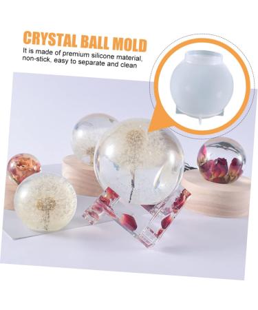 STOBOK 2pcs Ball Mold Round Mold Round Soap Molds Crystal Casting Mold Candle Wax Mold Sphere Making Candle Making Mold Silicone Mold Silicone Ball Silica Gel One Body White White 5.9X5.9X5.9CM - Buy Online on SooperMarket.com