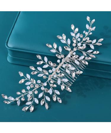 Bride Wedding Hair Comb Hair Accessories with Crystal Bridal Side Combs Headpiece for Women and Girls Bridal Headpiece