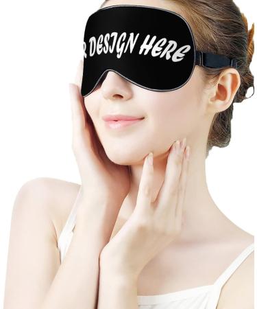 Personalized Custom Blindfold with Name, Photo, or Logo - Funny Sleep Mask for Nighttime Sleeping - Ideal for Home, Office - Black (1 Count) - Buy Online on SooperMarket.com