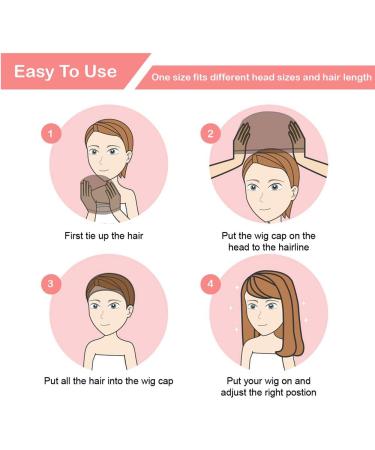 MORGLES 8 Pcs Brown Wig Caps - Nylon Stocking Cap for Women Makeup - Buy Online on SooperMarket.com