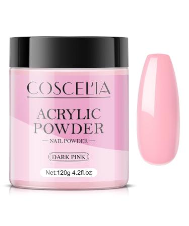 COSCELIA Dark Pink Acrylic Powder for Nails - 120g 3D Nail Extensions No Lamp Needed - International Shipping - Buy Online on SooperMarket.com
