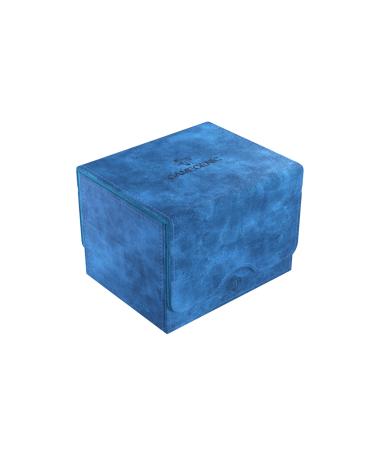 Sidekick 100+ XL Convertible Deck Box | Sideloading Card Storage with Removable Cover Clips Holds 100 Double-Sleeved Cards in Extra Thick Inner Sleeves Blue Color Made by Gamegenic (GGS20092ML)