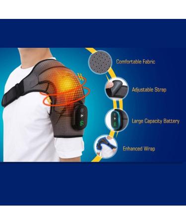 Shop Adjustable Heating Shoulder Strap Support - 3 Heat & Vibration Settings for Men & Women | International Shipping Available - Buy Online on SooperMarket.com