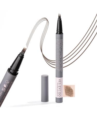 4-Tip Eyebrow Pencil Deep Brown- Provides Natural-Looking Brow Definition Smudge-Proof and Durable Designed for Easy Application and Lasting Beauty All Day YES.EYE DO (Bitter Chocolate-Deep Brown)