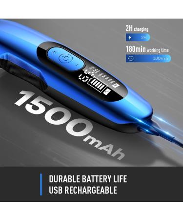 ERADREAM Beard Trimmer for Men - Professional Electric Hair Trimmer Kit - Waterproof & USB Rechargeable - Blue - Buy Online on SooperMarket.com