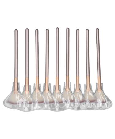 Premium 9piece Fan Brush Set 3 Colors Aluminium Tube Family Makeup Applicator Kit Champagne Color Brushes