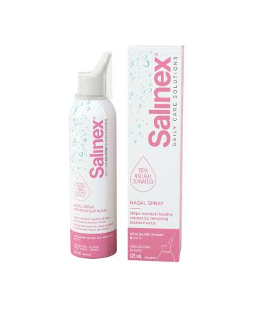 Salinex 100% Natural Seawater Nasal Spray | Ultra Gentle Stream | 125 ml Pink