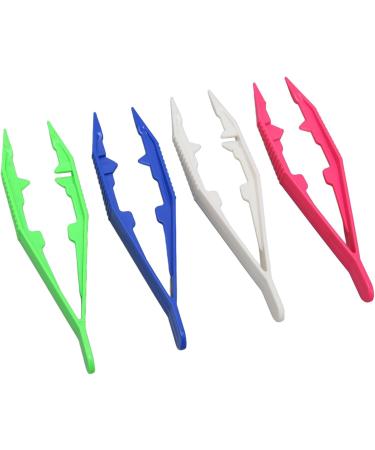 Craft Tweezers 20 Pack - Durable Safe Plastic Tweezers for Kids & Adults | Ideal for Hobbies & Manual Training - International Shipping Available - Buy Online on SooperMarket.com