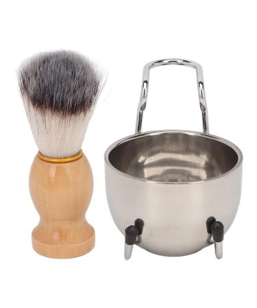 Men's Shaving Brush Set Includes 1 X Beard Brush 1 X Metal Holder and 1 X Soap Dish