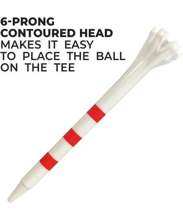 Champ 2-3/4 Stripe Golf Tee 100 Count - White/Red FLYtee - Buy Now - Buy Online on SooperMarket.com