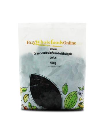 Organic Dried Cranberries Infused with Apple Juice 500g (BWFO)