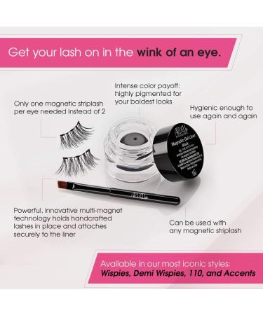 Ardell Magnetic Gel EyeLiner & False Lashes Accent 002 - 1 Set | Easy Application & Stunning Results - Buy Online on SooperMarket.com