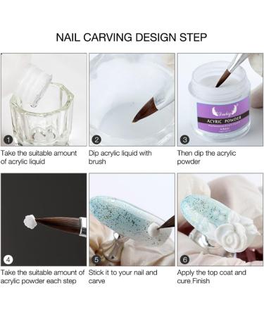 Anself Acrylic Nail Kit Acrylic Powder & Liquid Set with Nail Brush 3 Colors Nail Powder Kit for Beginners Nail Art DIY Nail Beauty Tools - Buy Online on SooperMarket.com