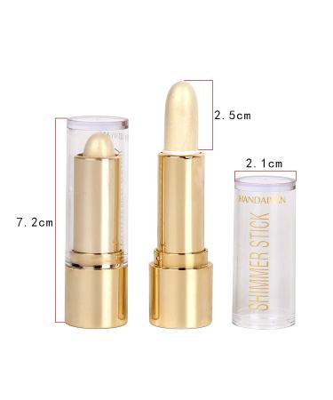 Waterproof Face Glitter Highlighter Stick - Long-Lasting Bronzer Shimmer - White - Buy Online on SooperMarket.com