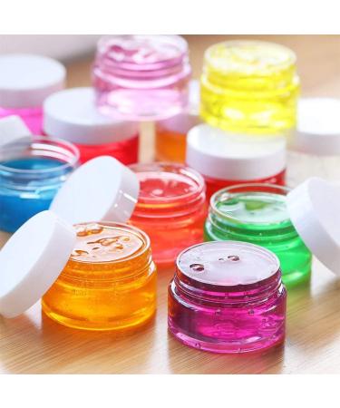 12PCs Clear Mini Plastic Containers - 100ml/80g Empty Small Cans for Creams DIY & Roben Cosmetics - Wide Mouth with Lid - Buy Online on SooperMarket.com