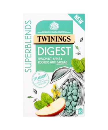 Twinings Superblends Digest Spearmint Apple & Rooibios with Baobab 20 Tea Bags 35g