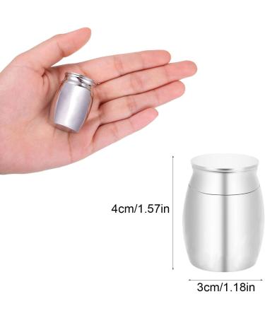 LZZEM 1 Piece Mini Keepsake Urn Stainless Steel Cremation Urn Jewelry Small Urn Used for Human Ashes Waterproof Decorative Ashes Loss of Pet Sympathy - Buy Online on SooperMarket.com