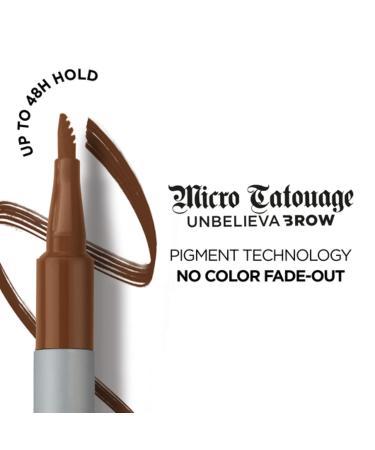 L'Or al Paris Unbelieva Brow Micro Tatouage 105 Brunette - Long-Lasting Microblading Effect Felt Pen 24 Hour Wear 1g (1 Pack) - Buy Online Worldwide - Buy Online on SooperMarket.com