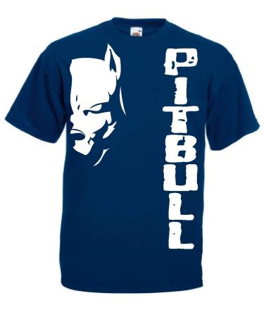 Generico t-Shirt Pitbull Fight Dog Kickboxing Boxing Gift Idea 12 Colors also for Kids 3XL Navy Blue