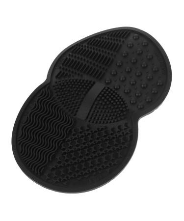 Balacoo Makeup Brush Cleaner Makeup Tool Cleaner Pad Cleaner Mat for Makeup Tools Makeup Tool Cleaning Pad Cleaner Mat for Makeup Brush Make up Cleaning Bowl 16.80X10.80X0.80CM Black