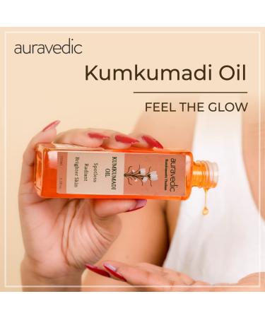 Auravedic Kumkumadi Oil 100ml - Radiant Skin & Natural Glow | Premium Ayurvedic Oil for All Skin Types - Buy Online on SooperMarket.com