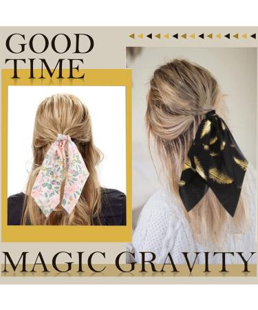 Floral Ribbon Hair Scrunchie Set - 16 Styles Seamless Elastic Hair Ties for Women and Girls - Buy Online on SooperMarket.com