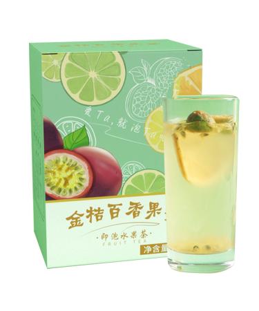 Flower Fruit Tea plplaaoo Premium Fruit Slices Kumquat Passion Fruit Tea 90g 5 Count Independent Packaging Combination Tea for Daily Life Flower Fruit Tea Premium Fruit Slices Flower Fruit Tea L