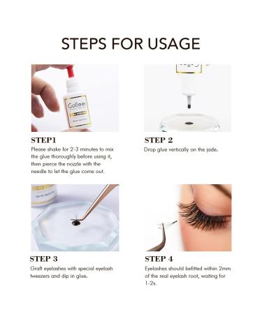 Fast Drying Eyelash Extension Glue - Ultra Bonding Retention - 6 Weeks - 0.17fl.oz - Professional Black Lash Adhesive - Buy Online on SooperMarket.com