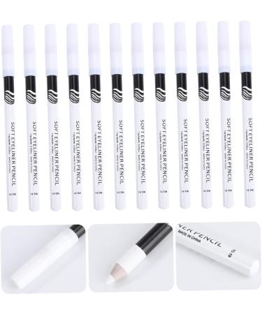 WOONEKY 12pcs Eyeliner Pencil Liquid Eye Makeup Kit Smudge-proof Eye Definer White Liner Wooden Pole - Buy Online on SooperMarket.com