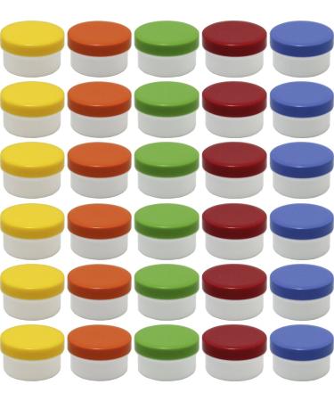 30 ointment jars cream jars flat ointment jars 60ml content with colored lids - MADE IN GERMANY ...