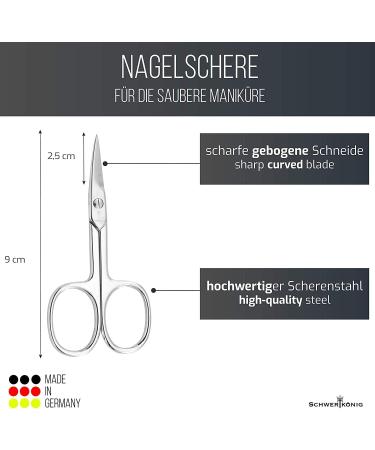 Schwertkrone Nail Scissors - Premium German Quality with Silver Case | International Shipping Available - Buy Online on SooperMarket.com