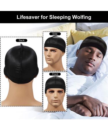 3pcs Silky Durag & Wave Brush Set for Men - 360 Curved Medium/Hard Hair Brushes - Buy Online on SooperMarket.com