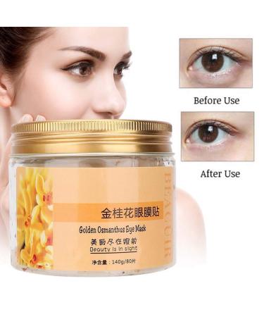 Gold Osmanthus Eye Mask 80pcs - Anti-Aging Collagen Patches for Puffy Eyes, Dark Circles, Wrinkles, and Eye Bags - Deep Moisturizing Formula with Elasticity Boost - Buy Online on SooperMarket.com