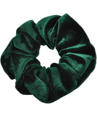 Mytoptrendz Luxurious Premium Plain Smooth Velvet Scrunchie Hair Ties Ponytail Bands (Dark Green) - Buy Online on SooperMarket.com