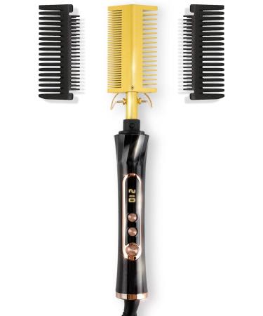 Ten-Tatent Electric Hot Comb Hair Straightener - Anti-Scald Double Sided Ceramic Beard & Hair Straightening Brush - Buy Online on SooperMarket.com