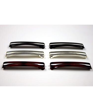 Scunci No-Slip Grip Stay Tight Barrettes, Assorted Colors, 6-Count (3-Pack) - Buy Online on SooperMarket.com