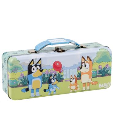 The Tin Box Company Bluey Pencil Box with Handle Clasp & Hinge, Model: 479407-12