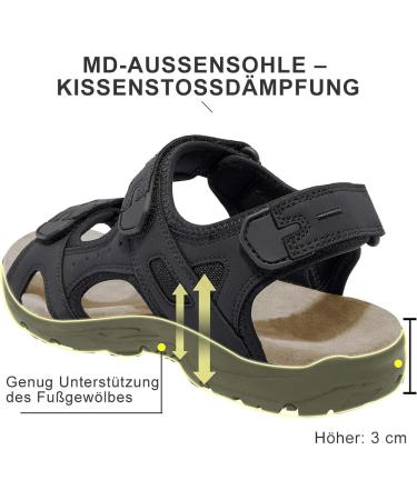 Outpro Women's Hiking Sandals - Comfortable Waterproof Sports Sandals with Foot Vault Support - Size 38 EU - Pure Black - Buy Online on SooperMarket.com