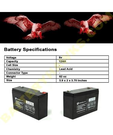 Buy 6V 12AH SLA Sealed Lead Acid Battery - F1 Terminal for Exit Sign Emergency Light Solar UPS | High-Quality Battery Online - Buy Online on SooperMarket.com