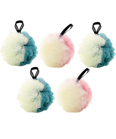 Buy Cabilock 5pcs Kids Shower Scrunchie Bathbombs - Soft Mesh Sponge Poufs for Fun Bathing Experience - Buy Online on SooperMarket.com