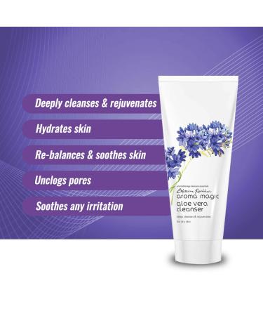 Aroma Magic Aloe Vera Facial Cleanser - Hydrating Soothing & Deeply Cleansing Soap-Free Cleanser for Dry Skin | 3.52 Oz/100g - Buy Online on SooperMarket.com