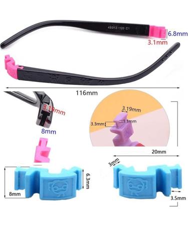 Ranara Replacement Glasses End Tips | Children's Glasses Accessories | Silicone Inserts & Bayonet Legs | Spare Parts in Brown - Buy Online on SooperMarket.com