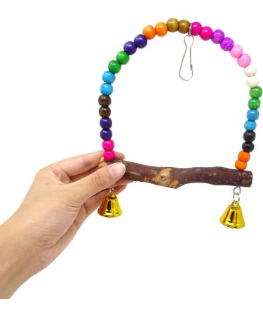 HONBAY Wooden Bird Swing Perch Toy for Small Birds - Parrot Hanging Toy - Buy Online on SooperMarket.com