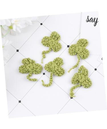 Operitacx 10pcs Socks Badge Sign Crocheted Shamrock Appliques Applique Patches Accessories Shoes and Hats - Buy Online on SooperMarket.com