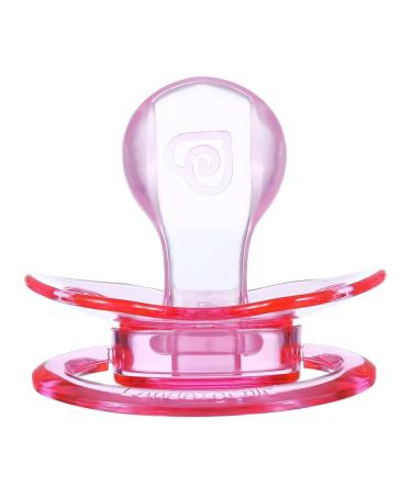Landofgenie Adult Size Pacifier - Large Shield Gloss Transparent Design - 2 Pack (Blue & Pink) - International Shipping Available - Buy Online on SooperMarket.com